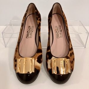 Ferragamo Animal Print Ballet Flats Size 8